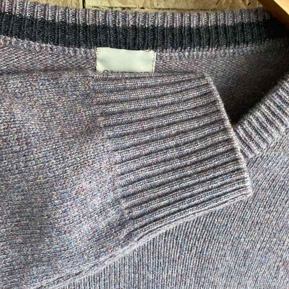 Giasone wool cashmere vneck sweater lavender - Picture 5 of 16